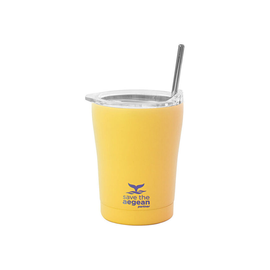 ΘΕΡΜΟΣ COFFEE MUG SAVE THE AEGEAN 350ml PINEAPPLE YELLOW