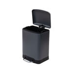 ΧΑΡΤΟΔΟΧΕΙΟ ΜΠΑΝΙΟΥ SOFT CLOSE ΟΡΘΟΓΩΝΙΟ 6lt ΜΑΤ ΓΚΡΙ