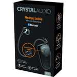 CRYSTAL AUDIO R1-K BLACK BLUETOOTH RETRACTABLE EARPHONES