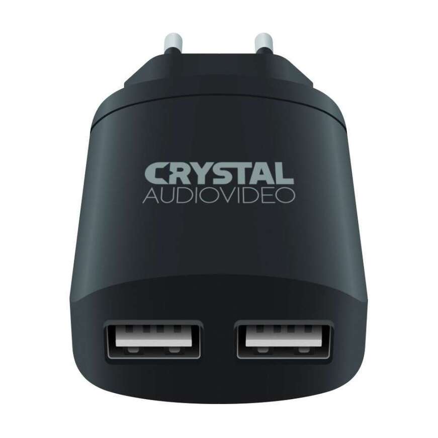CRYSTAL AUDIO P2-3.4 5V / 3.4A Dual USB Wall Charger